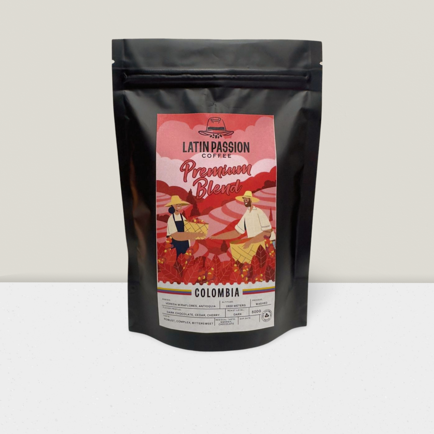 Latin Passion Premium Dark Roast Coffee | 100% Colombian Arabica