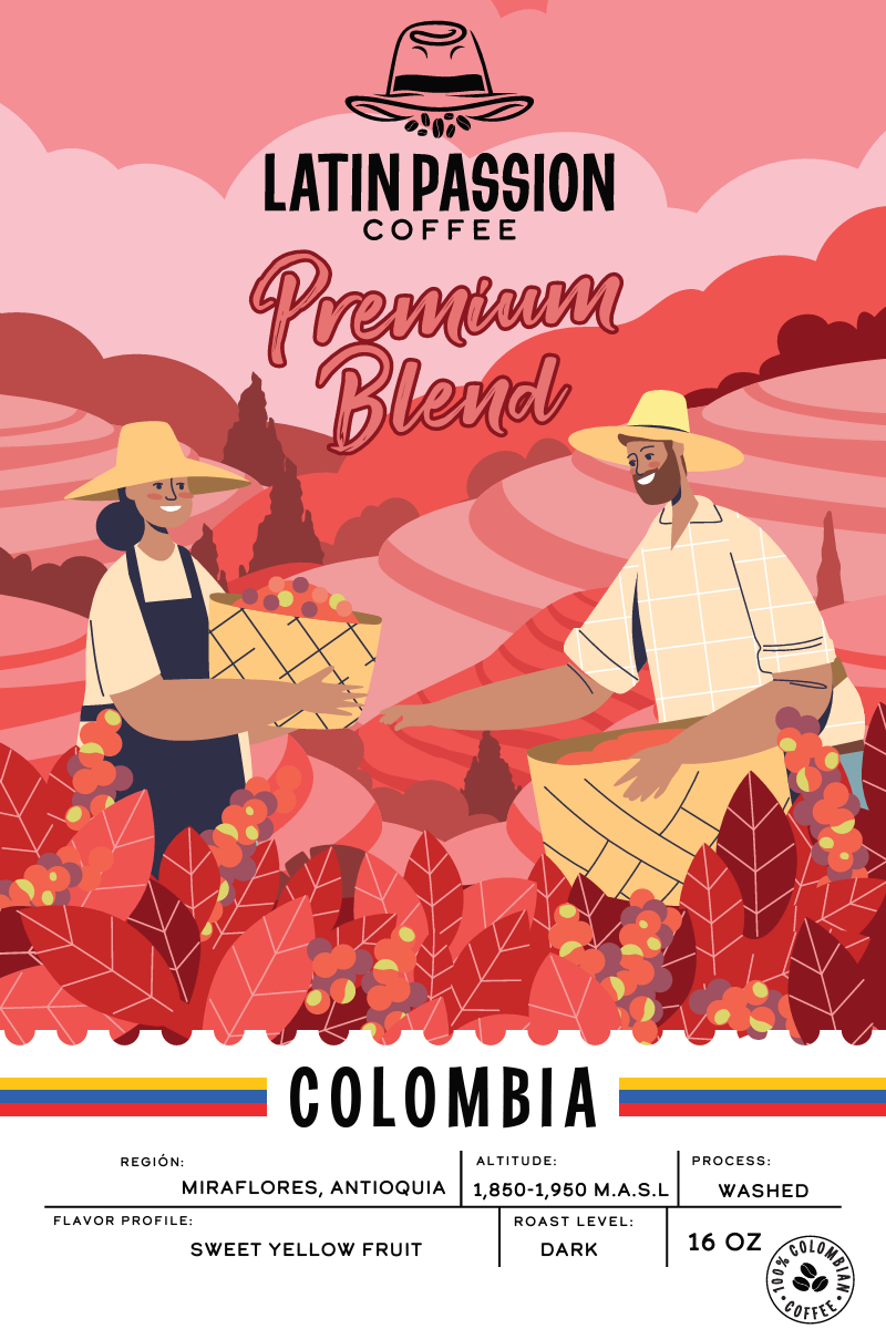 Latin Passion Premium Dark Roast Coffee | 100% Colombian Arabica